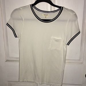 White Cuffed Tee